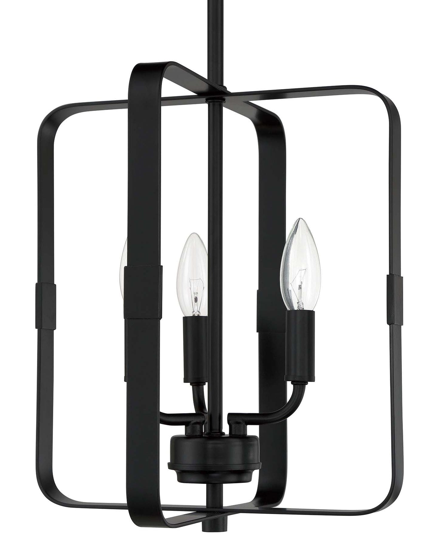 56033-FB - Stowe 3 Light 12" Wide Foyer Light - Flat Black