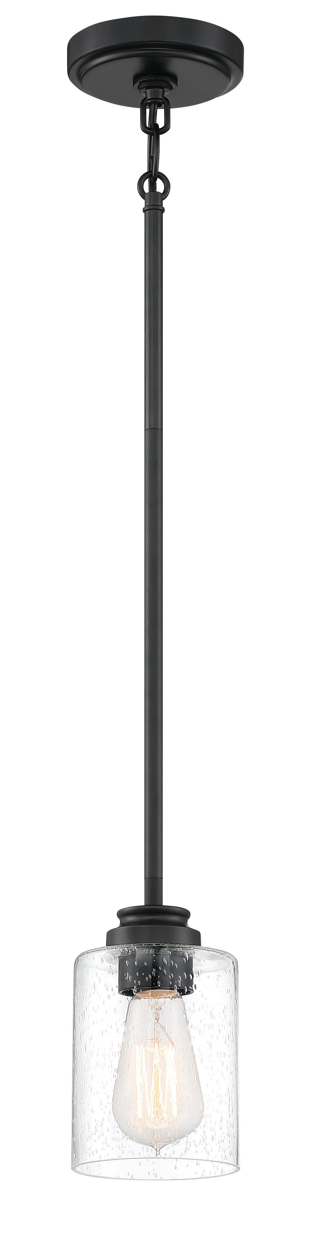 50591-FB - Bolden 1 Light 5" Wide Mini Pendant - Flat Black