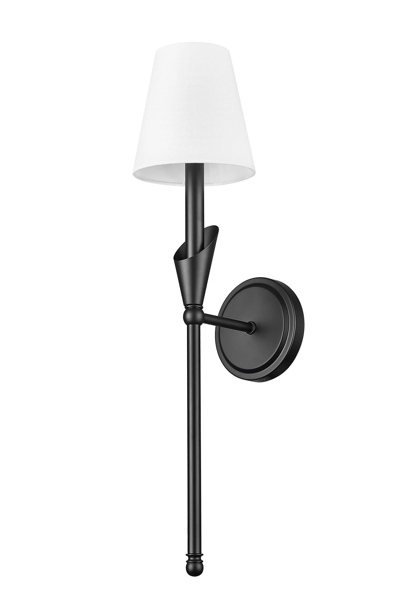 4014-1SA-MB - Claudelle 1 Light Wall 24" Sconce - Matte Black