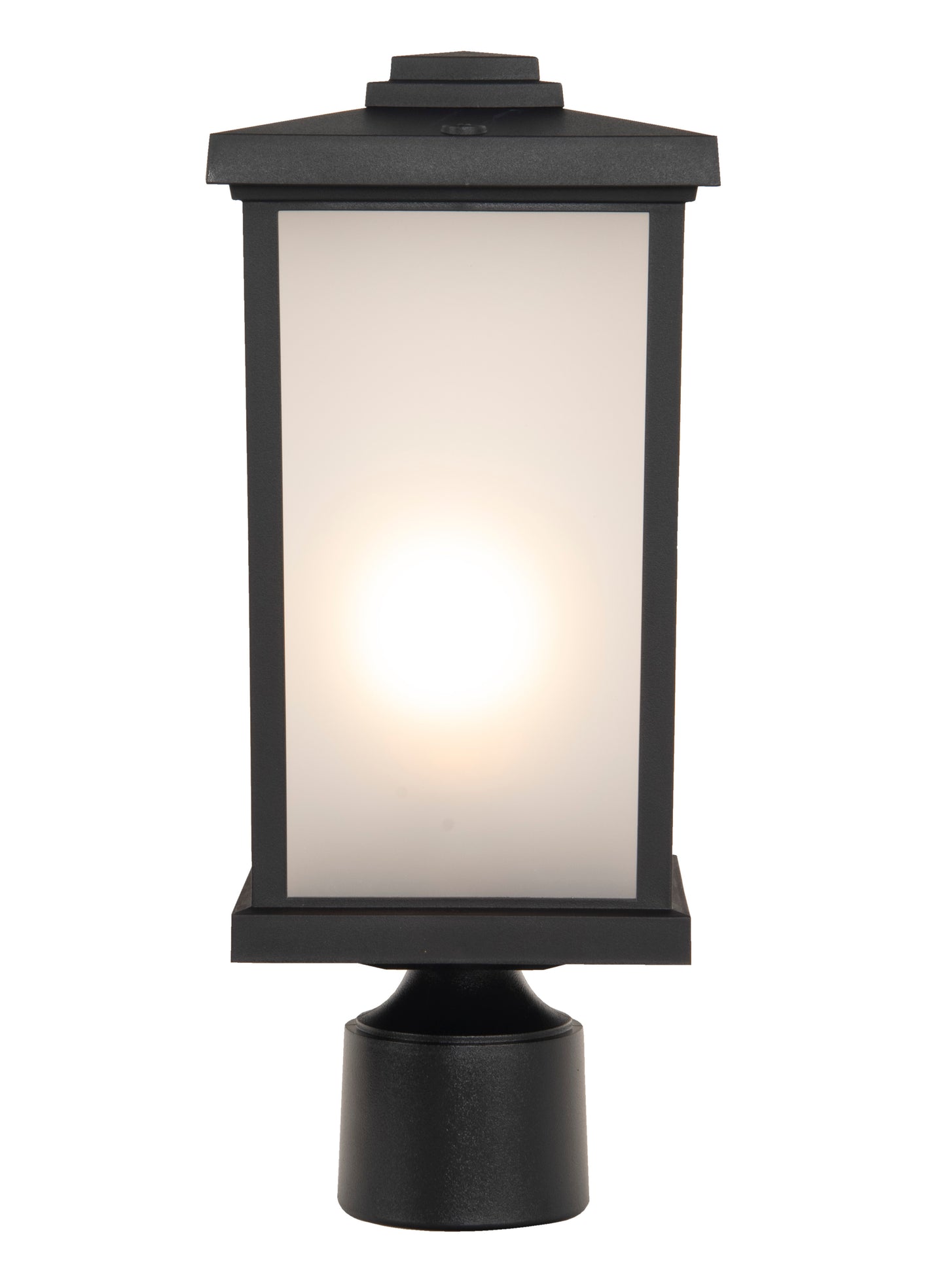 ZA2415-TB - Resilience Lanterns 1 Light 15" High Post Mount - Textured Black