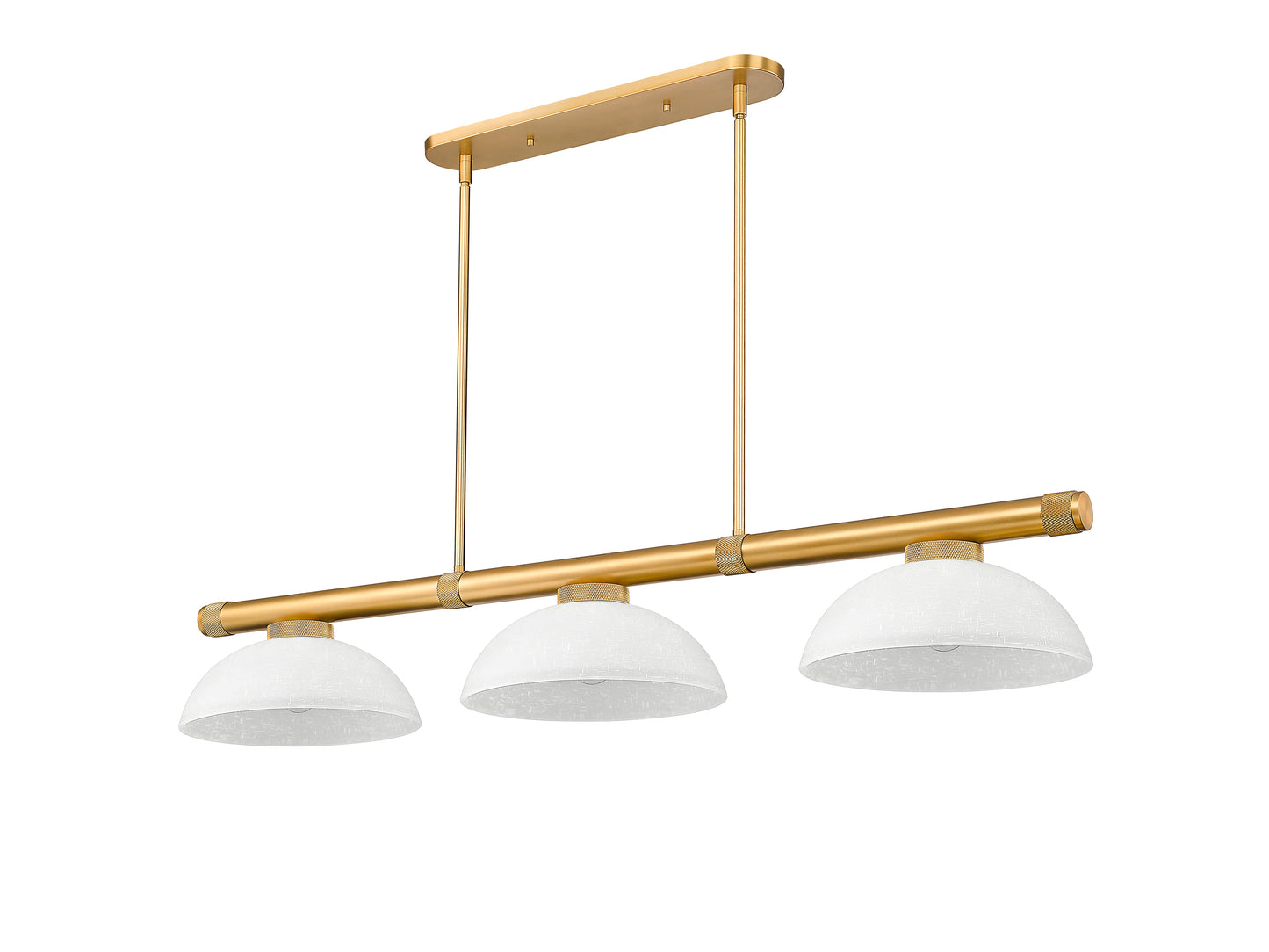 3050-3RB-DWL14 - Vanguard 3 Light 58" Billiard - Rubbed Brass