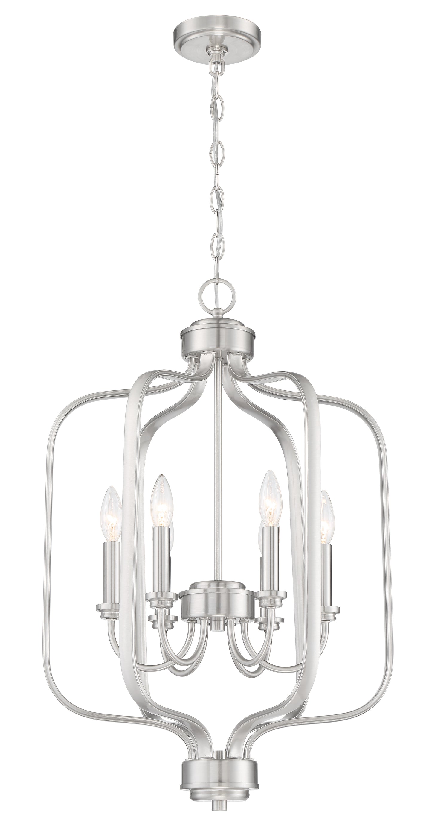 50536-BNK - Bolden 6 Light 18" Wide Foyer Light - Brushed Nickel