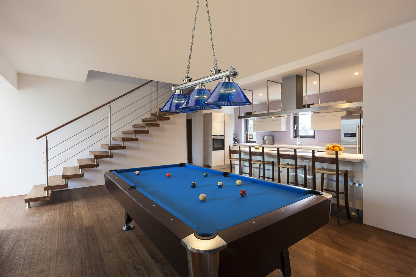 2306-3BN-ARDB - Cordon 3 Light 57" Billiard - Brushed Nickel