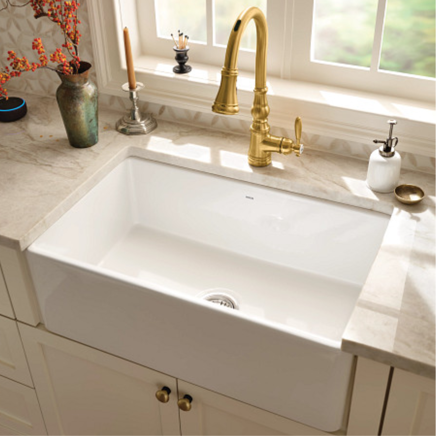 FC331910 - Host 33" Fireclay Undermount Apron Front Single Bowl Sink