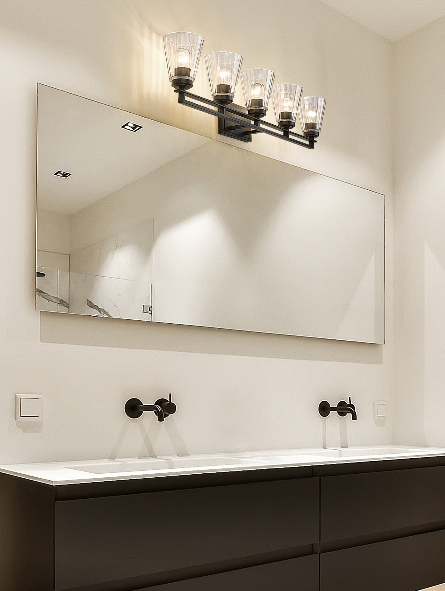 823-5V-MB - Lyna 5 Light 39" Vanity - Matte Black