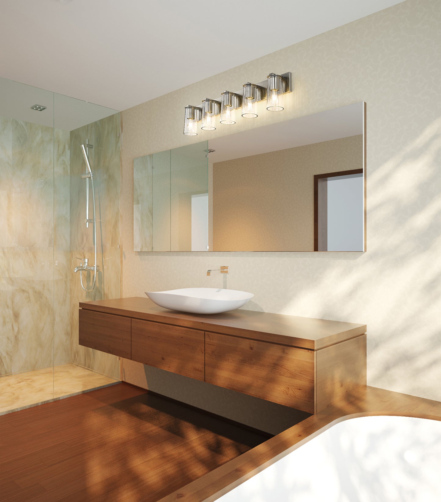 826-5V-BN - Titus 5 Light 40" Vanity - Brushed Nickel