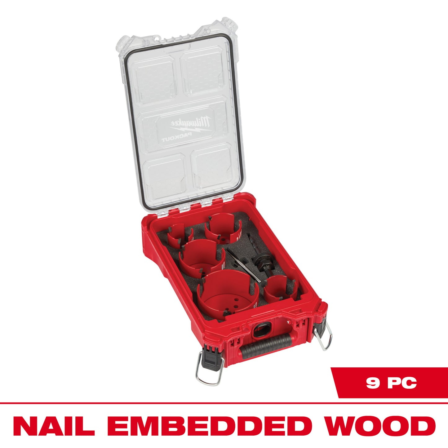 49-56-9295 - 9 Piece Big Hawg with Carbide Teeth Hole Saw Kit in Packout Compact Organizer