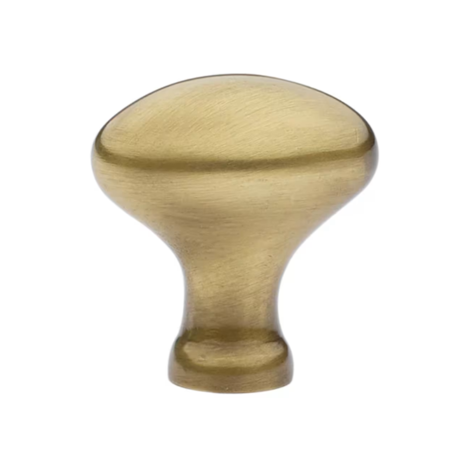 86015US7 - Egg 1" Oval Cabinet Knob - Traditional Collection - French Antique Brass
