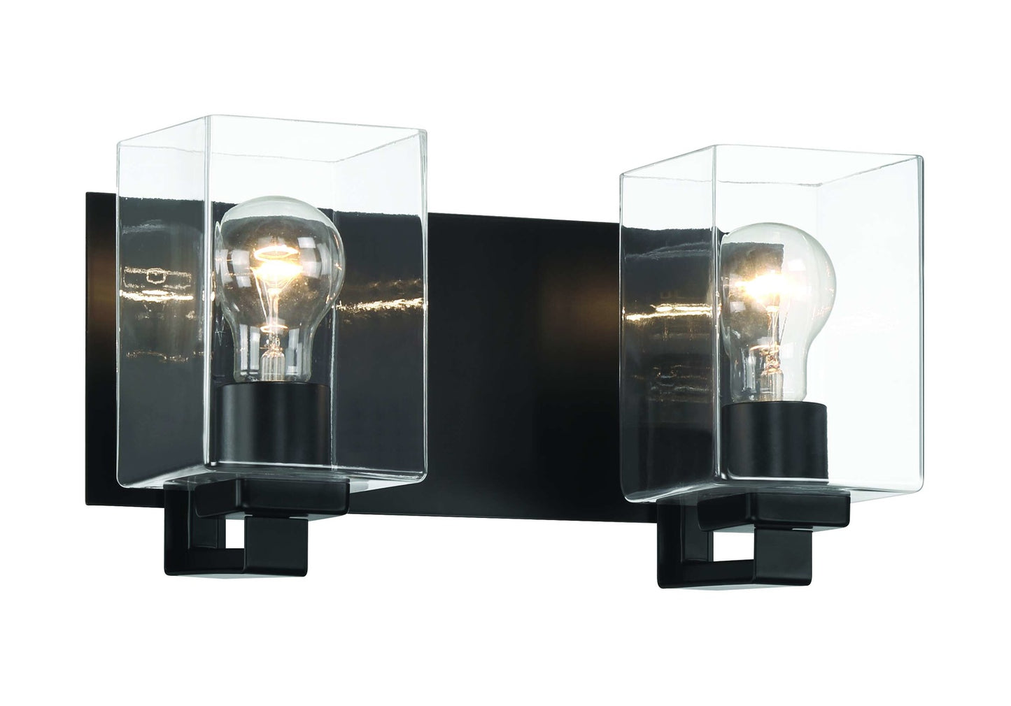 18514FB2 - McClane 2 Light 14" Wide Vanity Light - Flat Black
