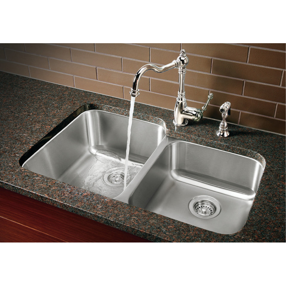 441023 - 32" Stellar 1-3/4 Dual Bowl Stainless Steel Undermount Kitchen Sink