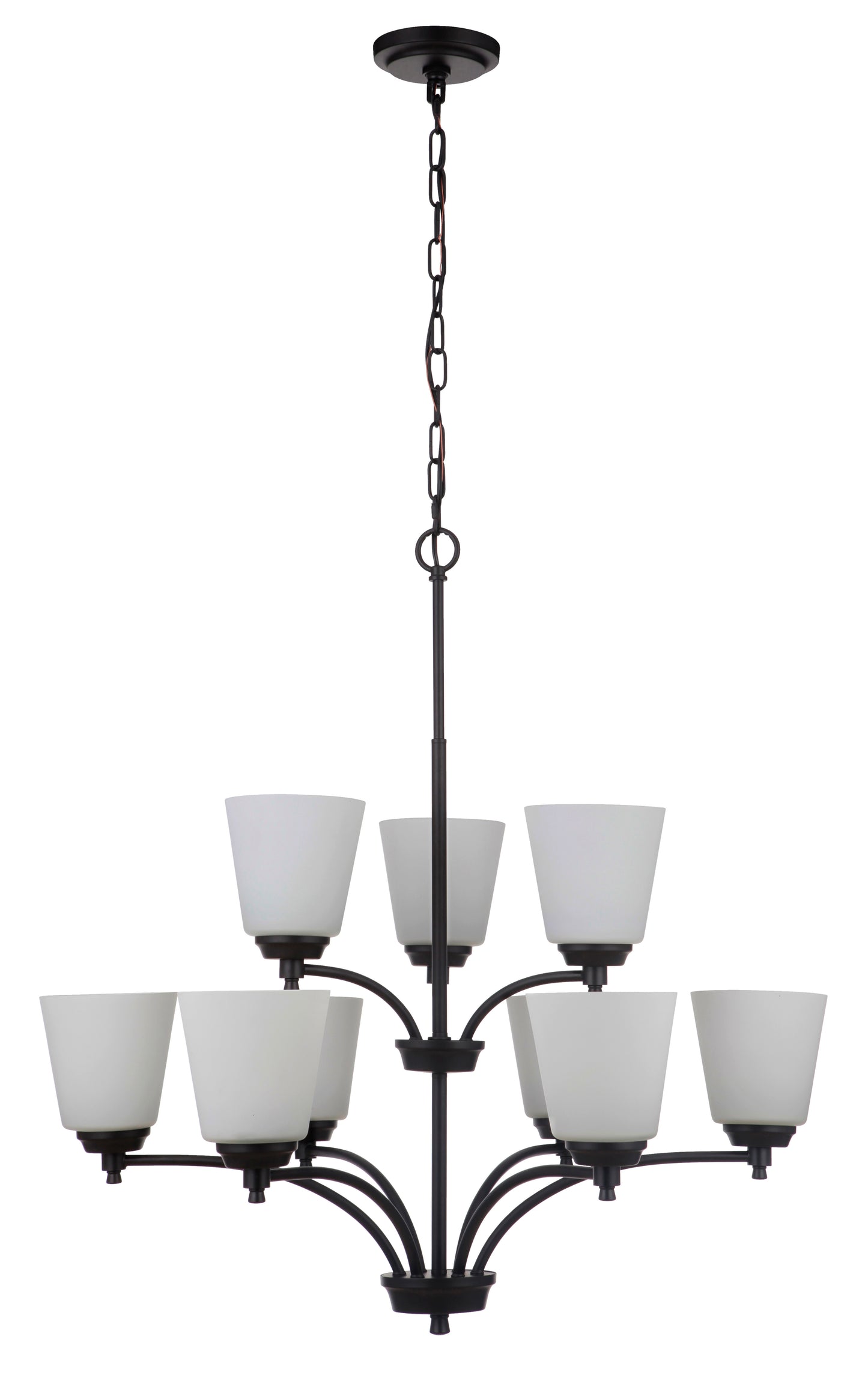 50229-FB-WG - Tyler 9 Light 32" Wide Chandelier - Flat Black
