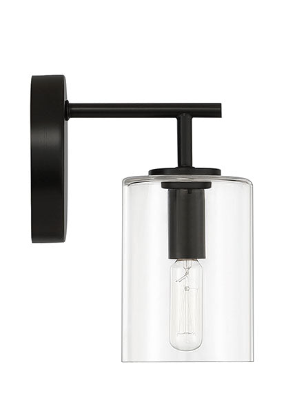 55661-FB - Hailie 1 Light 8.5" High Wall Sconce - Flat Black