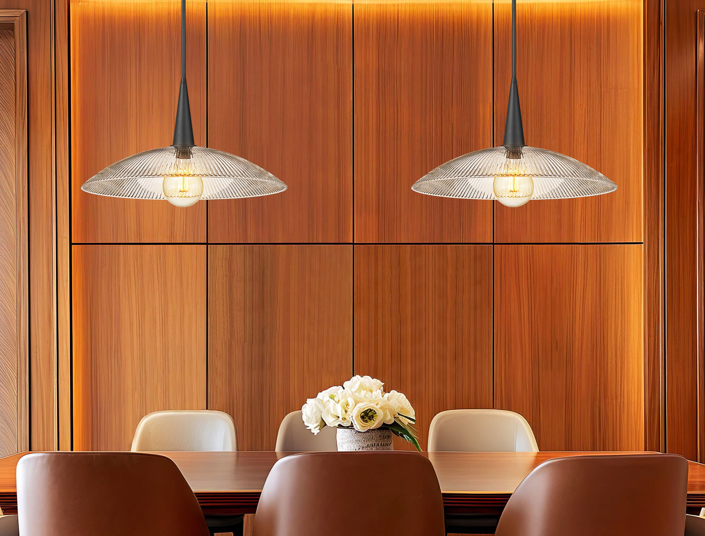 3051P24-MB - Lunelle 1 Light 24" Pendant - Matte Black