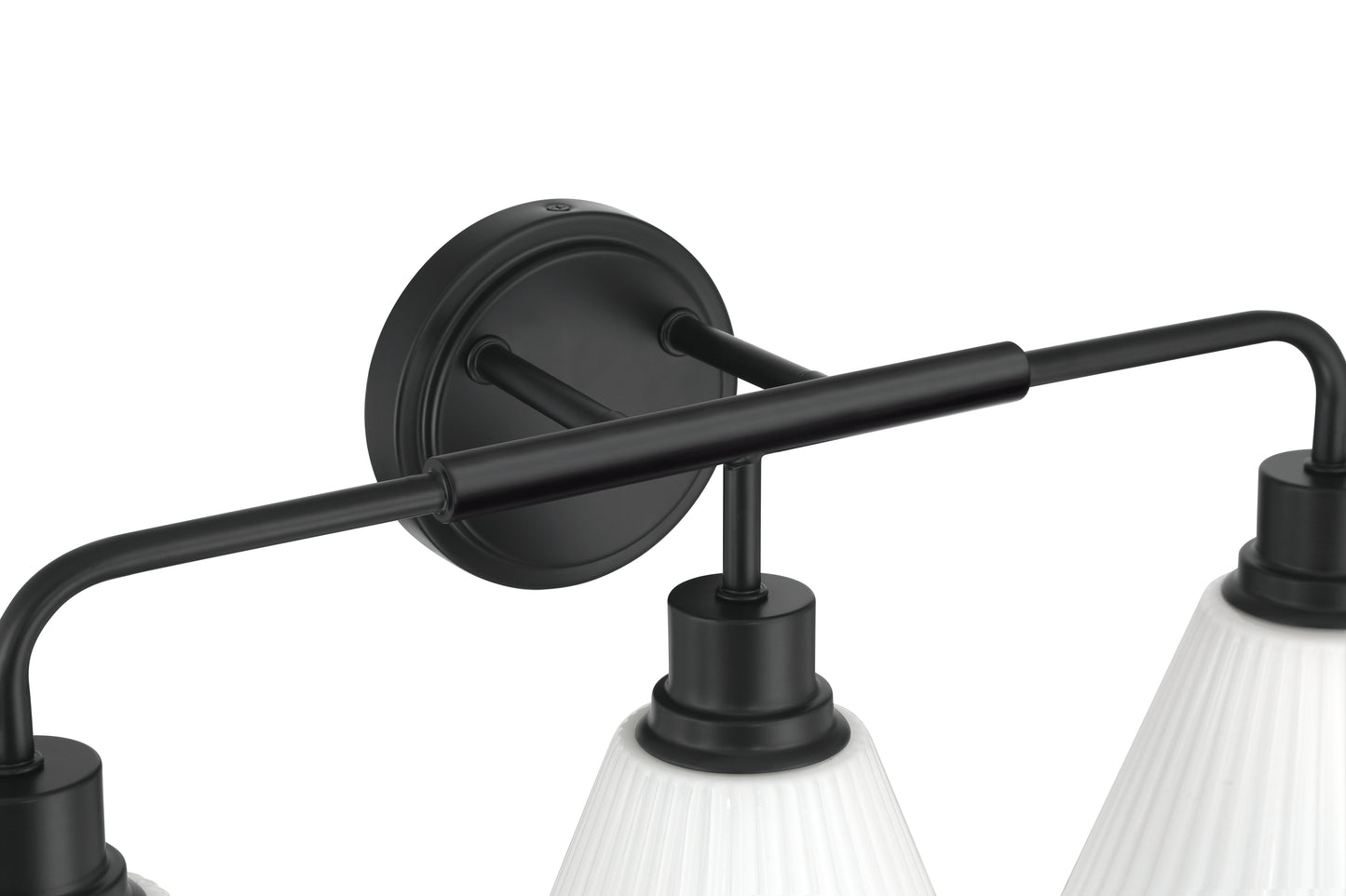 62303-FB - Pleated II 3 Light 25" Wide Vanity Light - Flat Black