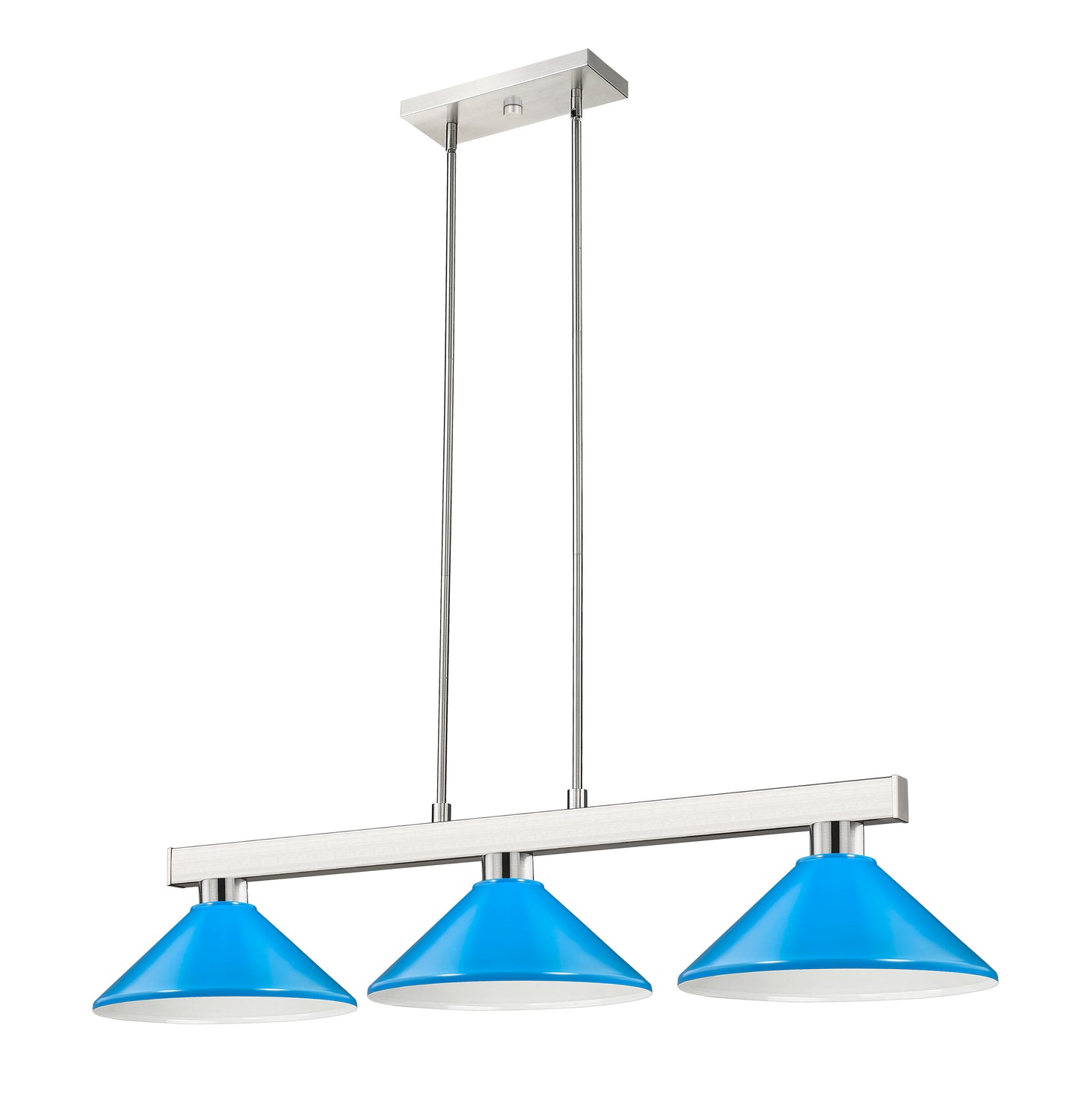 152BN-MEB - Cobalt 3 Light 46" Billiard - Brushed Nickel