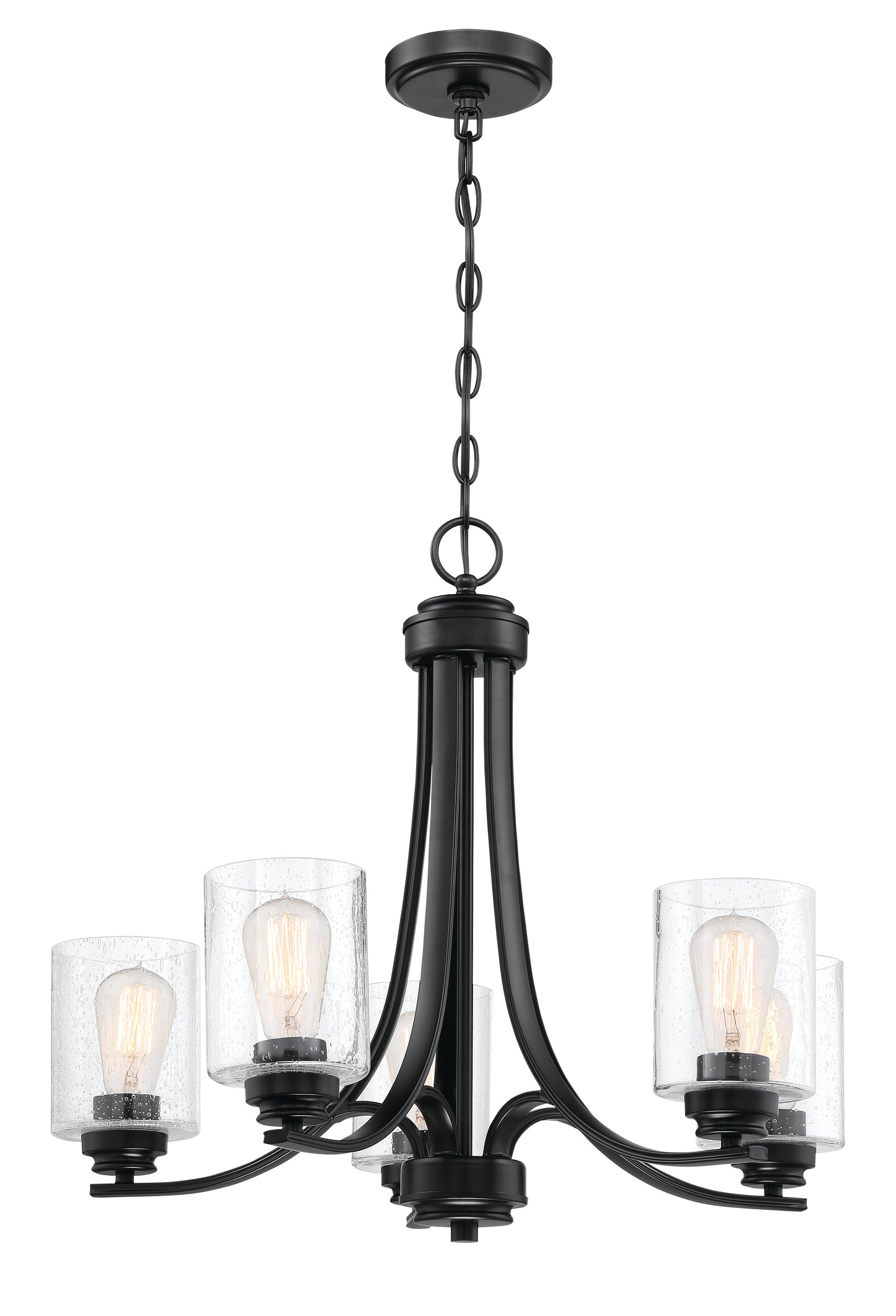 50525-FB - Bolden 5 Light 24" Wide Chandelier - Flat Black