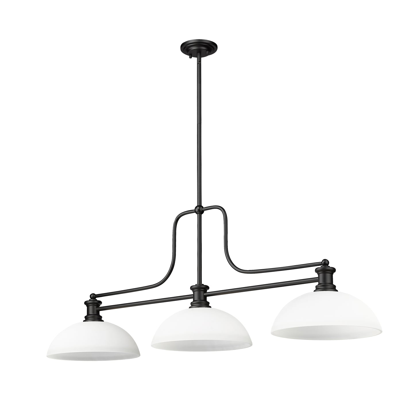 725-3MB-DMO14 - Melange 3 Light 52" Billiard - Matte Black