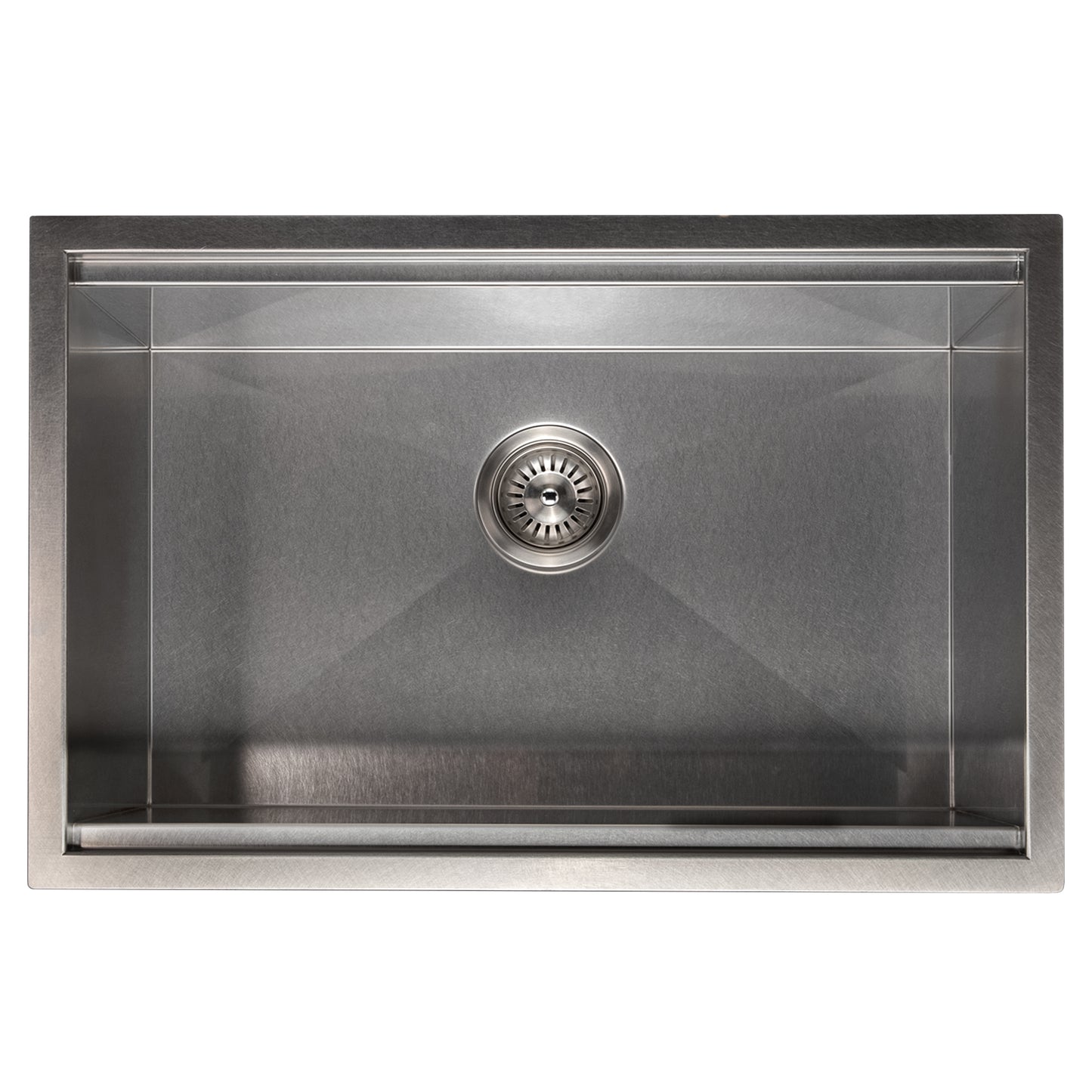 SLS-27S - 27" Garmisch Undermount Single Bowl Satin Stainless Steel Kitchen Sink with Bottom Grid and Accessories