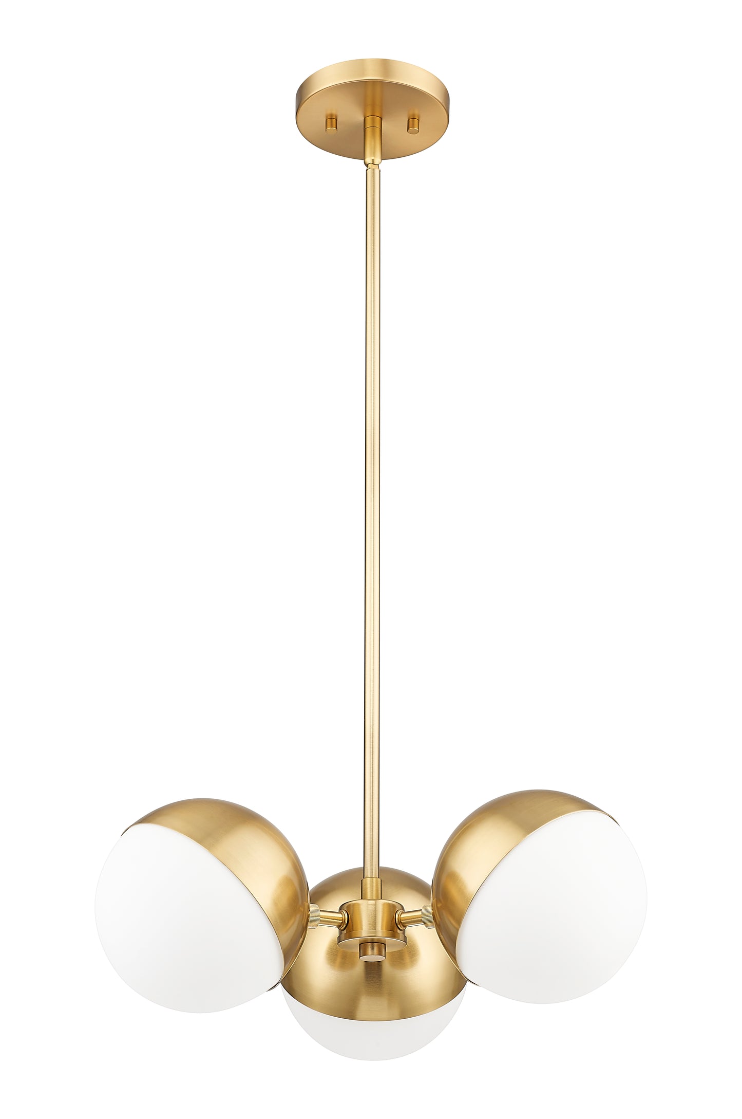 7517-3MGLD - Realm Sphere 3 Light 17" Chandelier - Modern Gold