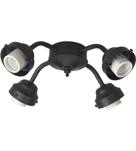 F400-FB-LED - Universal 4 Light Fitter in Flat Black