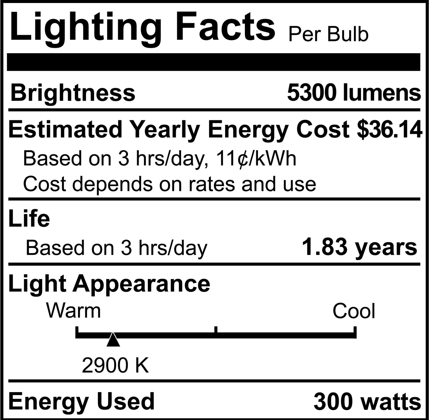 600301 - Dimmable Clear T3 Halogen RSC Base Light Bulb - 300 Watt - 2900K - 10 Pack