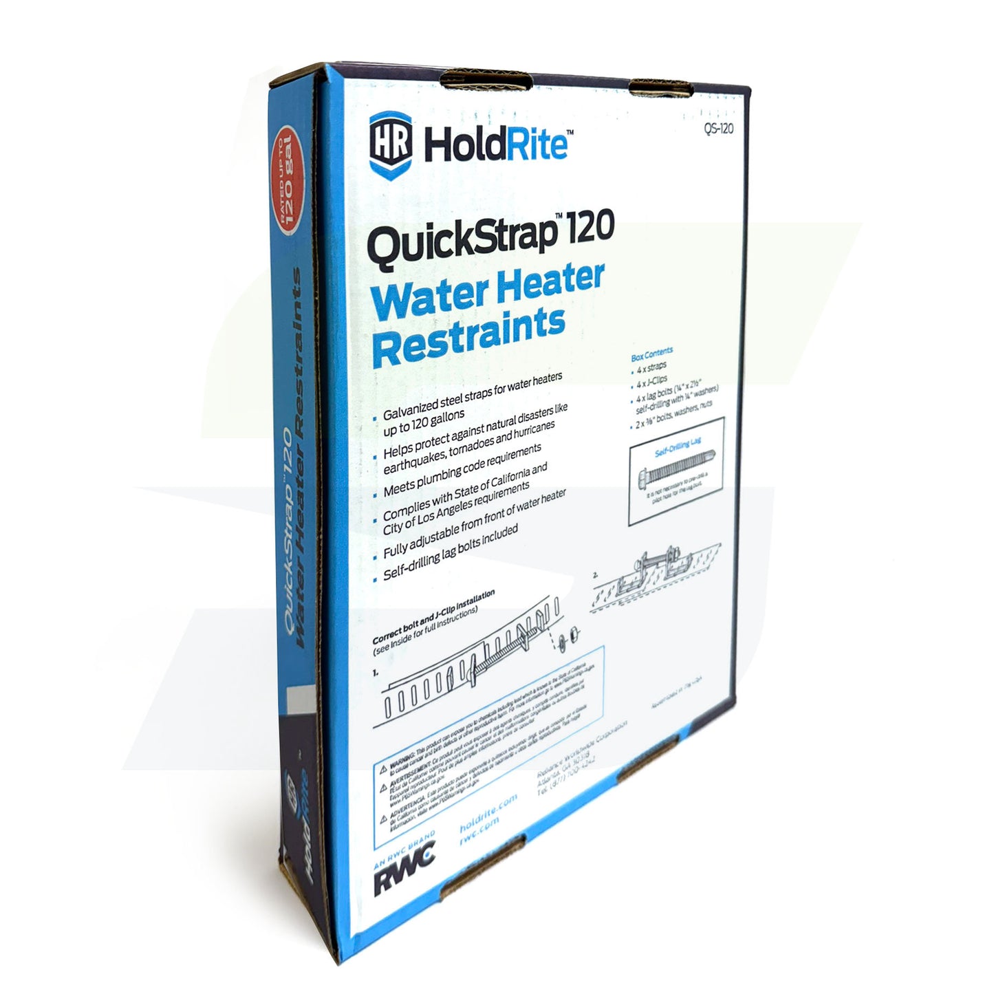 QS-120 - QuickStrap 120 Water Heater Restraints - Up to 120 Gallon
