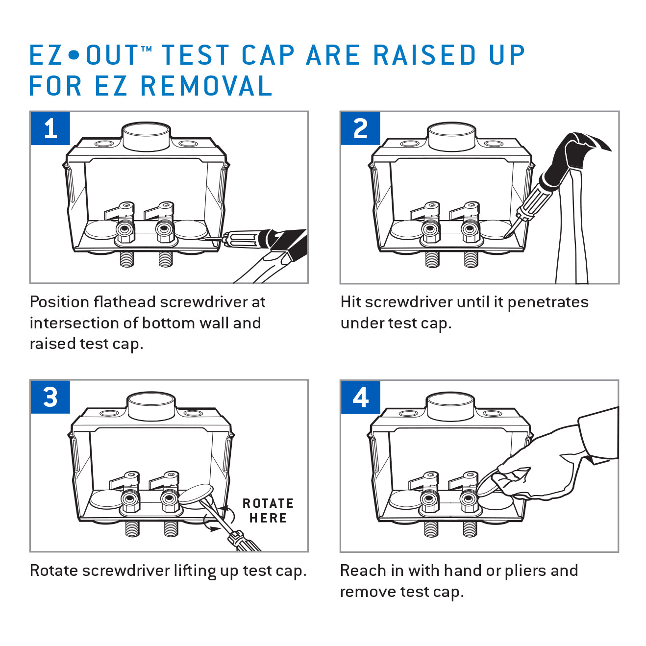 85703 - DU-All Dual Drain Washing Machine Outlet Box - Brass Quarter Turn Valves with Arrestors - 1/2" Sweat
