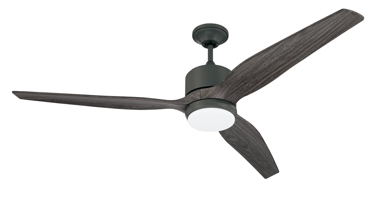 FXL60DGT3 - Force XL 60" Wet Rated Ceiling Fan 3 Blade 60" 3 Blade Indoor Outdoor Ceiling Fan with Light Kit - Dark Graphite