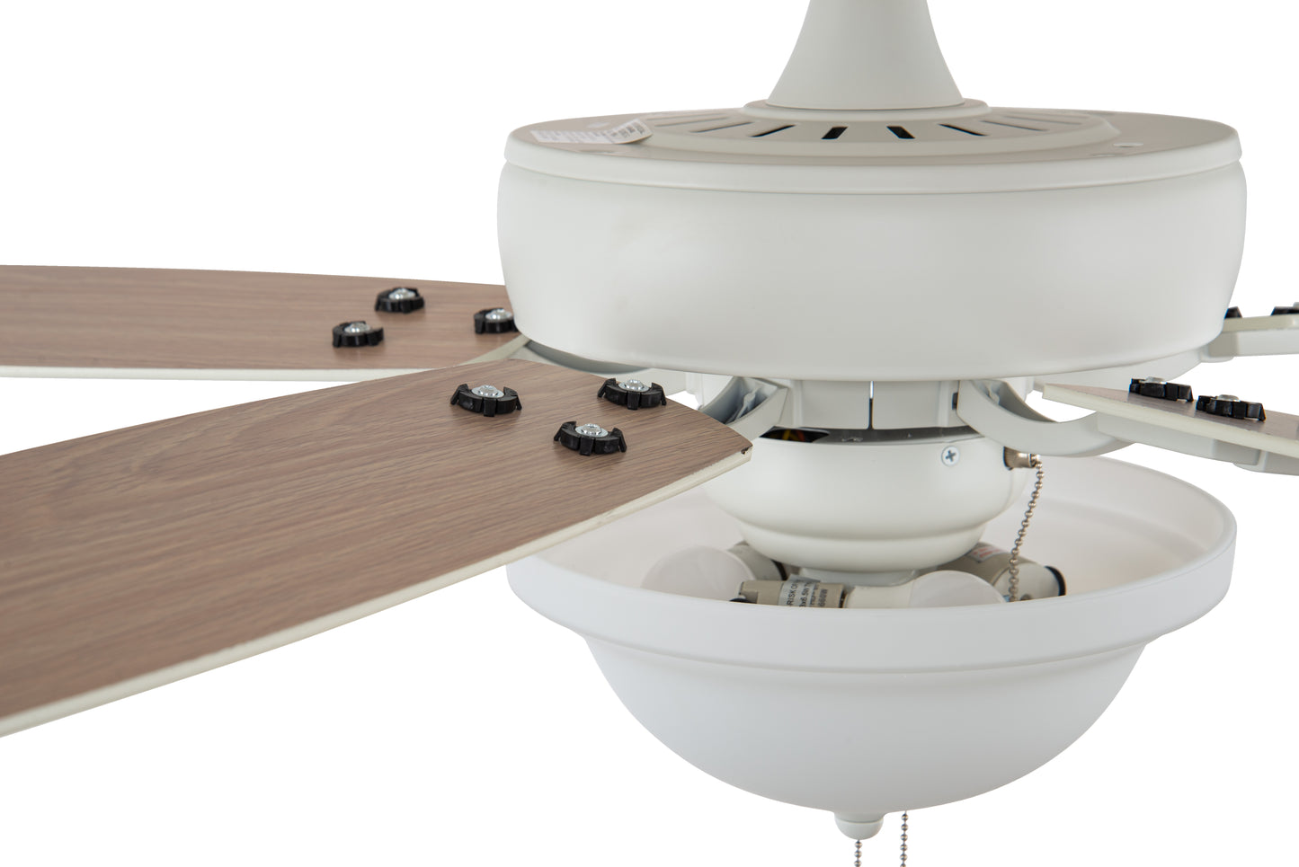 TCE42W5C1-C - Twist N Click 42" 5 Blade Ceiling Fan with Light Kit - White