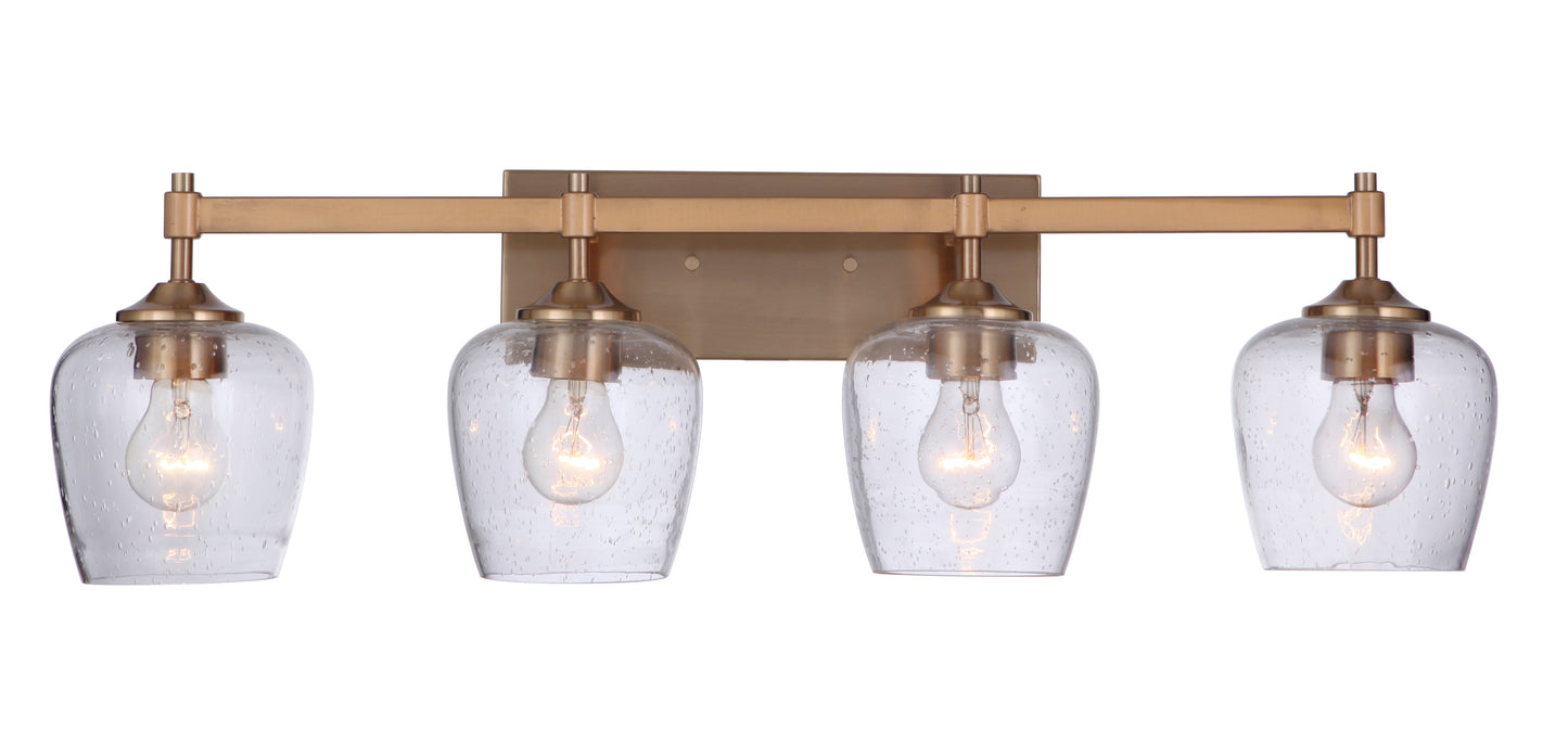 12430SB4 - Stellen 4 Light 30" Wide Vanity Light - Satin Brass