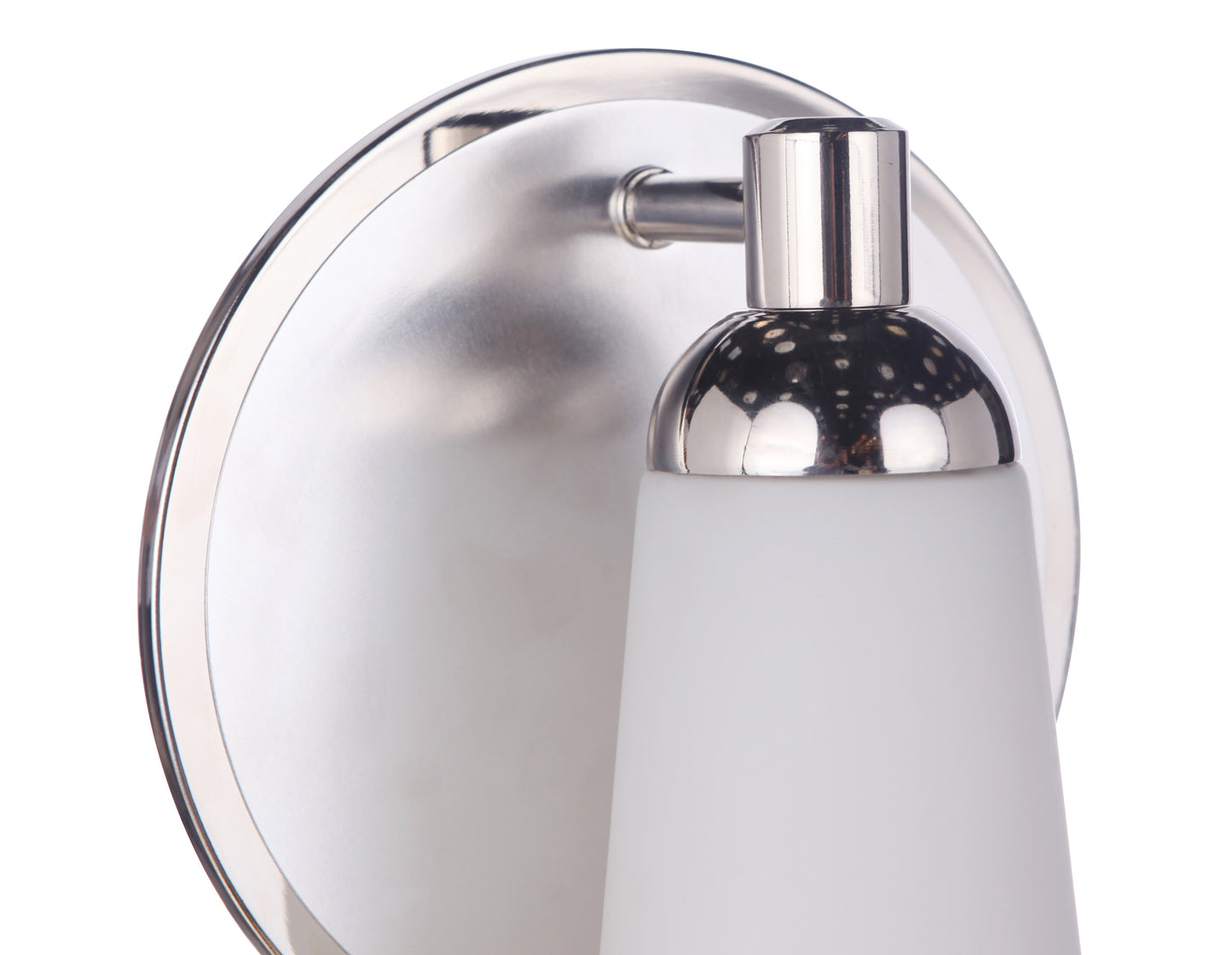 13107BNKPLN1 - Riggs 1 Light 9" High Wall Sconce - Brushed Polished Nickel / Polished Nickel
