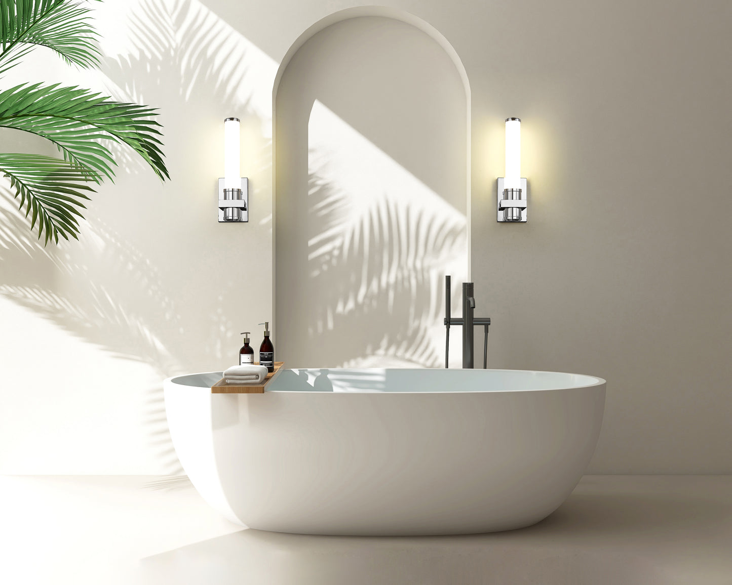 1019-1S-CH-LED - Idris 1 Light Wall 16" Sconce - Chrome