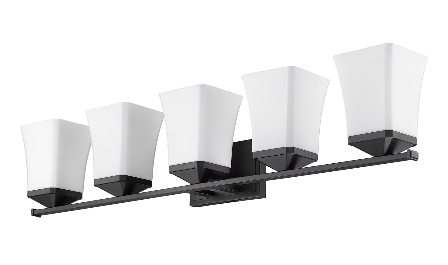 1939-5V-MB - Darcy 5 Light 38" Vanity - Matte Black