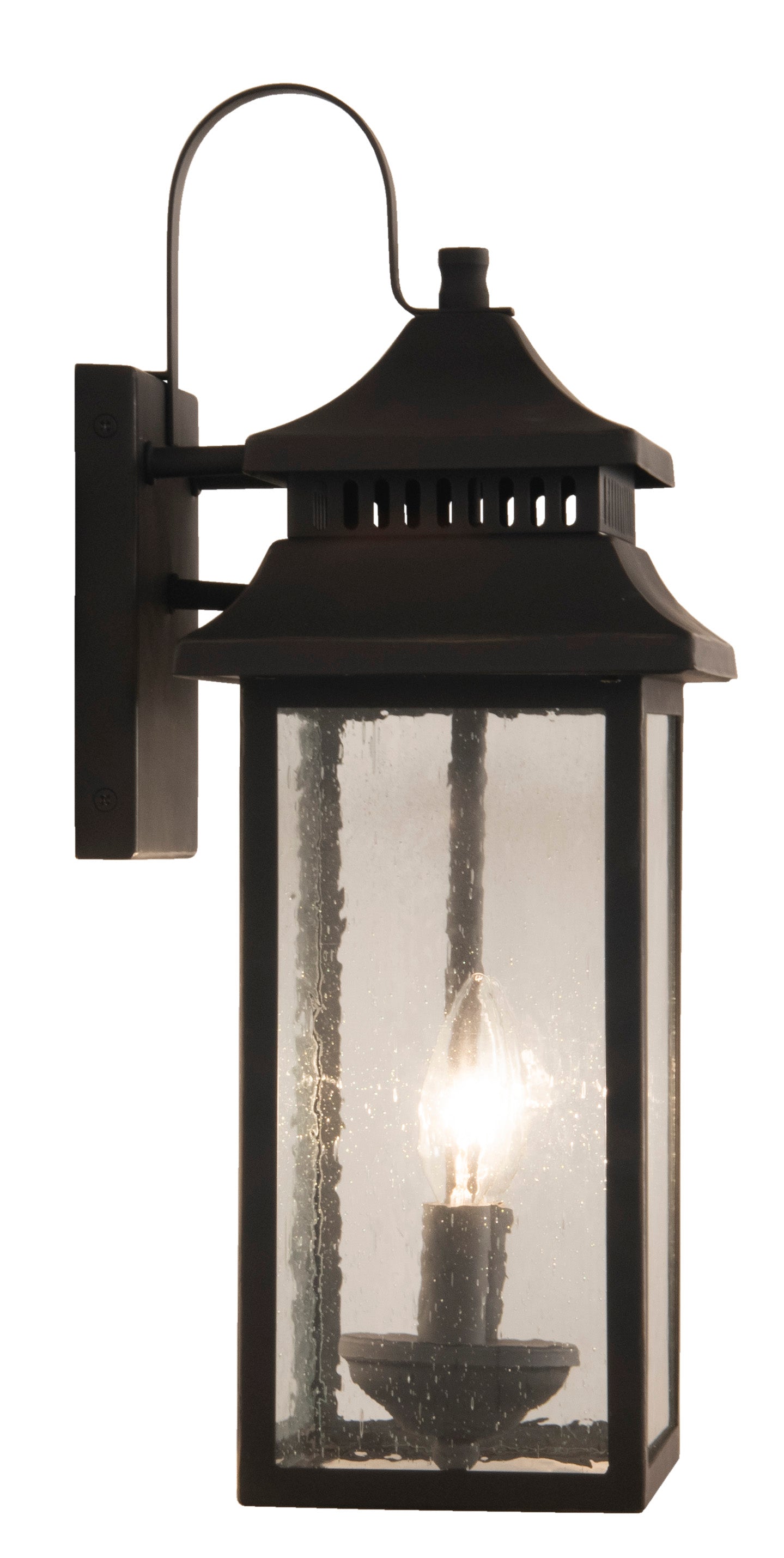 ZA3114-DBG - Crossbend 2 Light 18" High Outdoor Wall Lantern - Dark Bronze Gilded