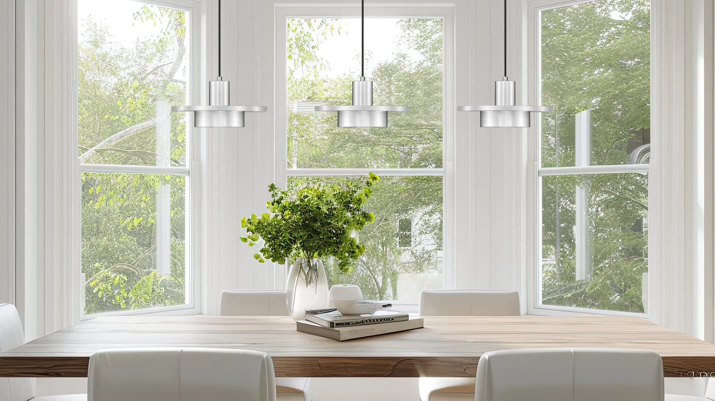 829P12-3L-BN-LED - Ludo 3 Light Linear 52" Chandelier - Brushed Nickel