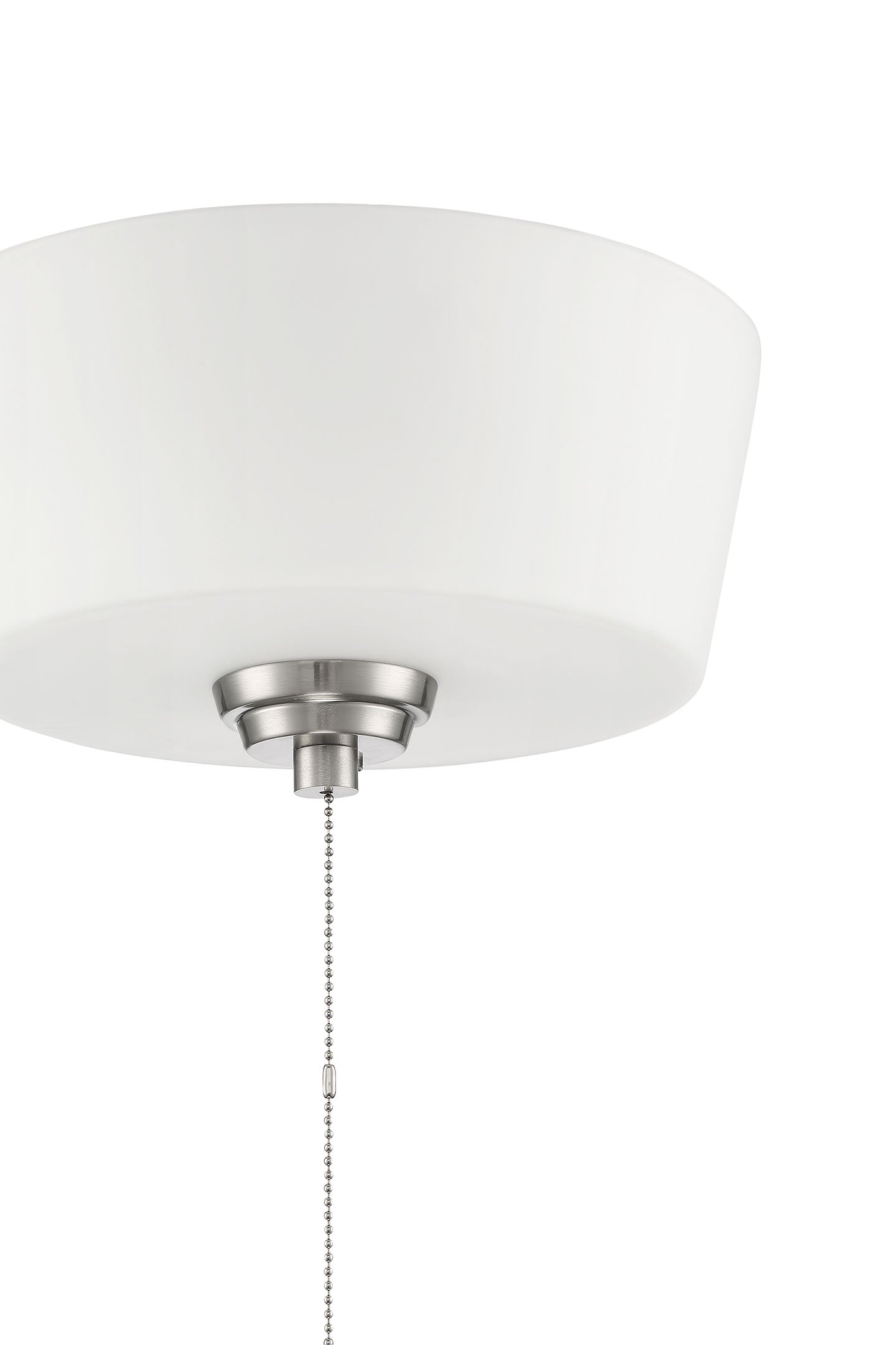 LK2802-BNK-WG-LED - 2 Light Energy Star Bowl Fan Light Kit in Brushed Polished Nickel w White Glass