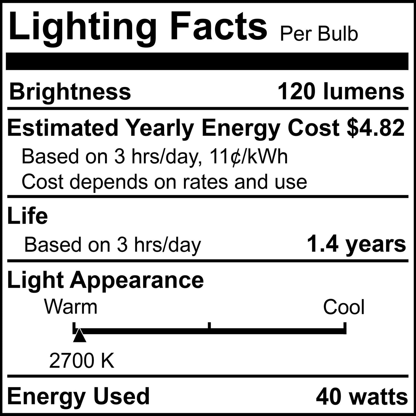 712334 - Dimmable Half Chrome G25 Incandescent Light Bulb - 40 Watt - 2700K - 6 Pack