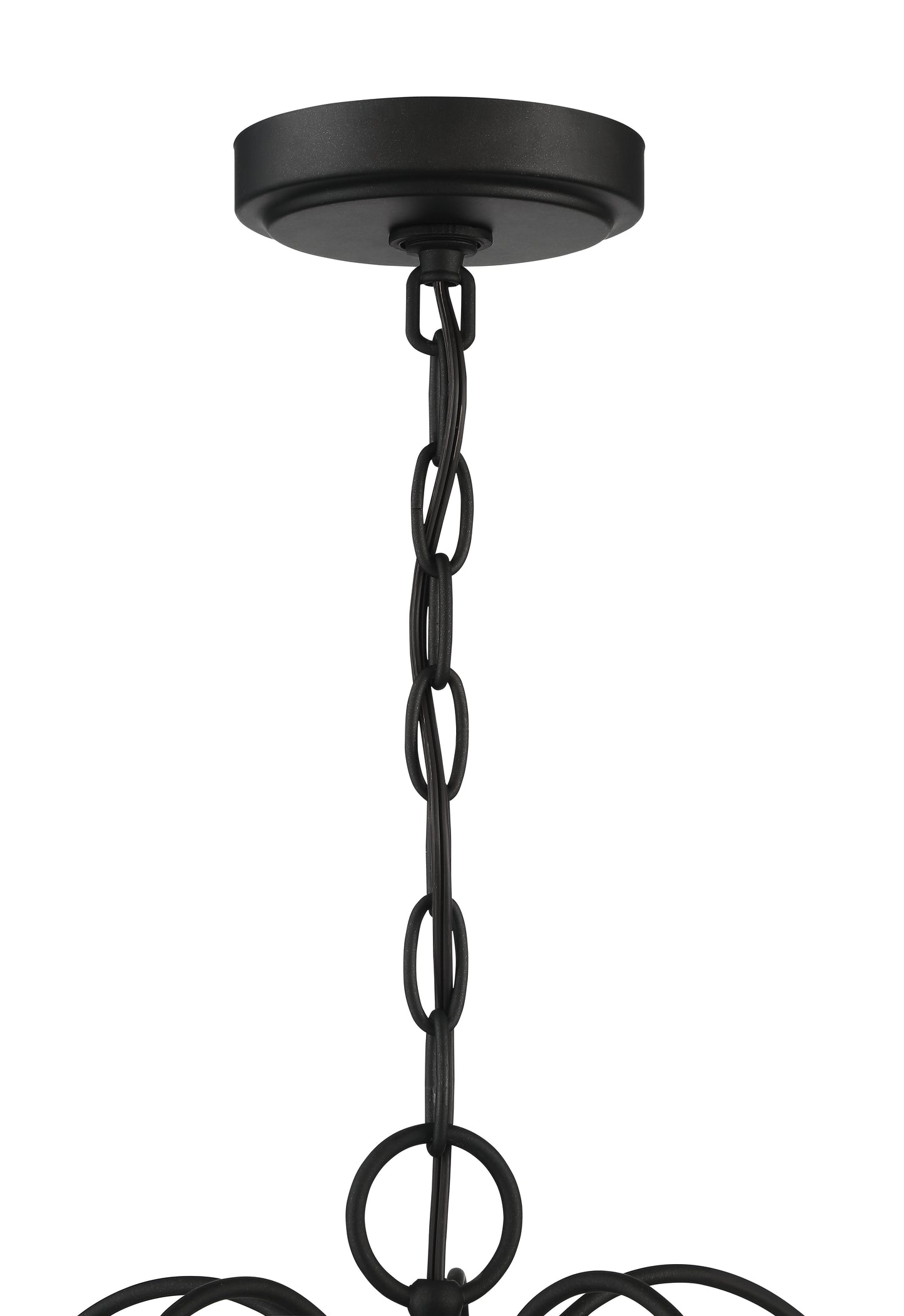 52525-CWESP - Anna 5 Light 26" Wide Chandelier - Cottage White / Espresso