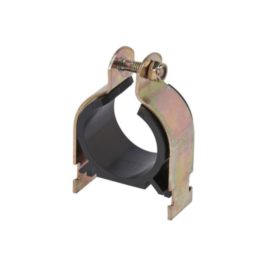 BVT137YZN - Eaton B-Line - 1-3/8" Yellow Zinc Plated Copper - O.D. Cushioned Strut Pipe Clamp