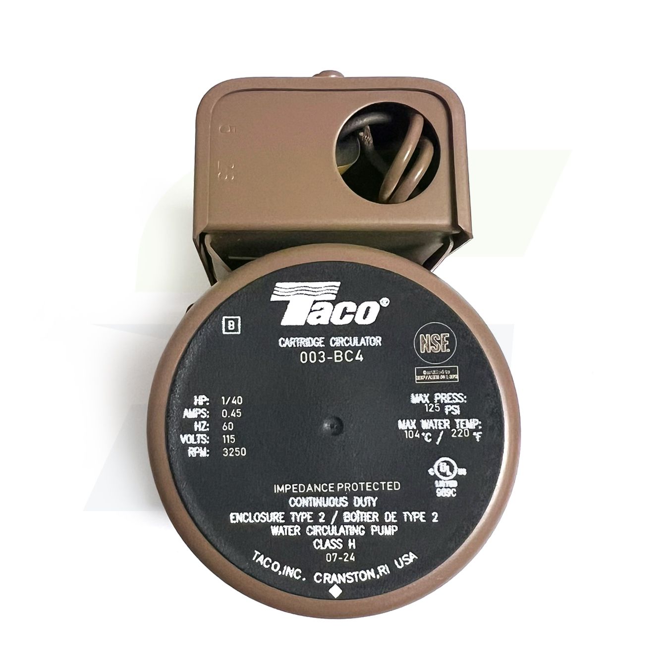 003-BC4 - Cartridge Circulator - Bronze - 1/40 HP - 1/2" Sweat