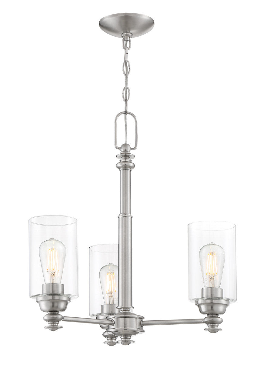 49823-BNK-C - Dardyn 3 Light 20" Wide Chandelier - Brushed Nickel