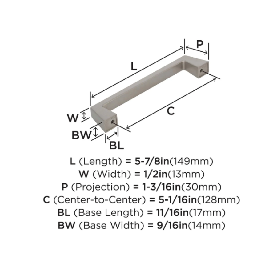 BP55277G10 - 5" Centers Pull - Satin Nickel