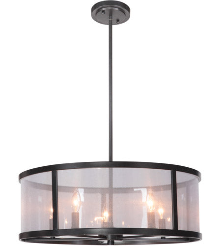 36795-MBK - Danbury 5 Light 25" Wide Pendant - Matte Black