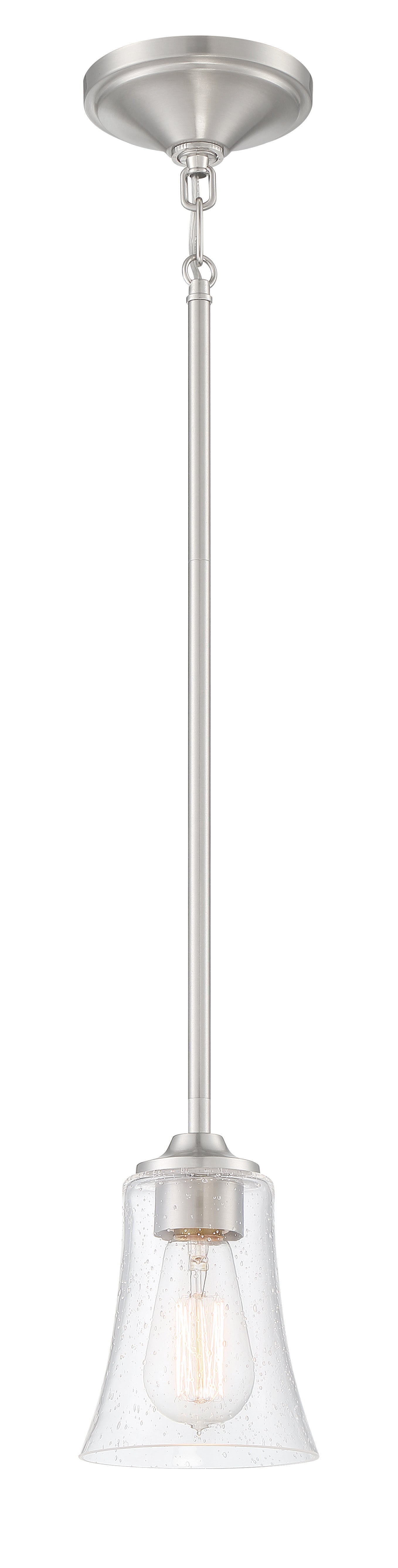 50491-BNK - Gwyneth 1 Light 5.13" Wide Mini Pendant - Brushed Nickel