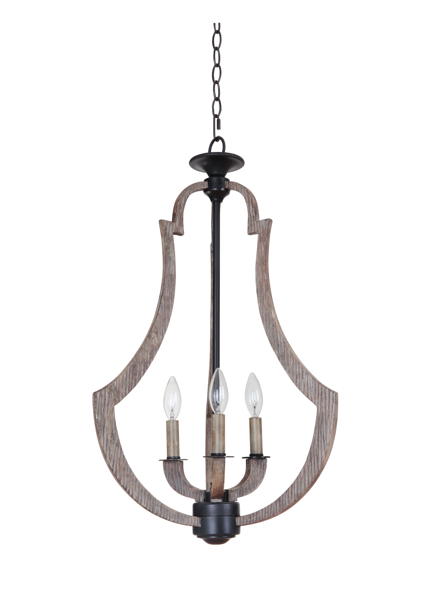 35133-WP - Winton 3 Light 16" Wide Foyer Light - Weathered Pine