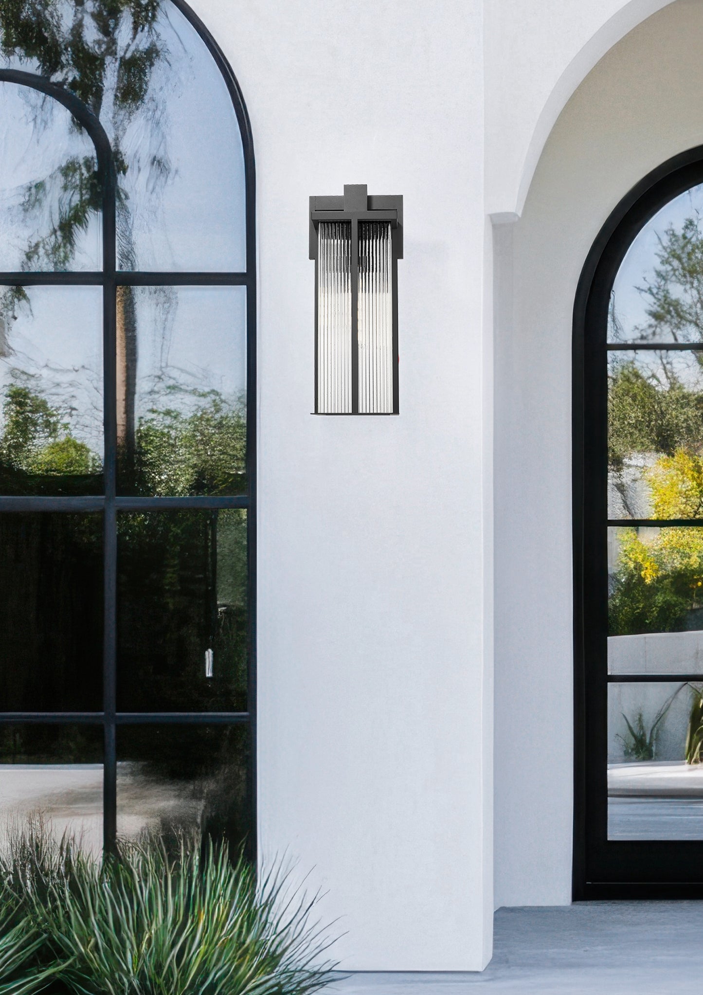 5031XL-BK - Fortis 3 Light Outdoor Wall 31" Light - Sand Black