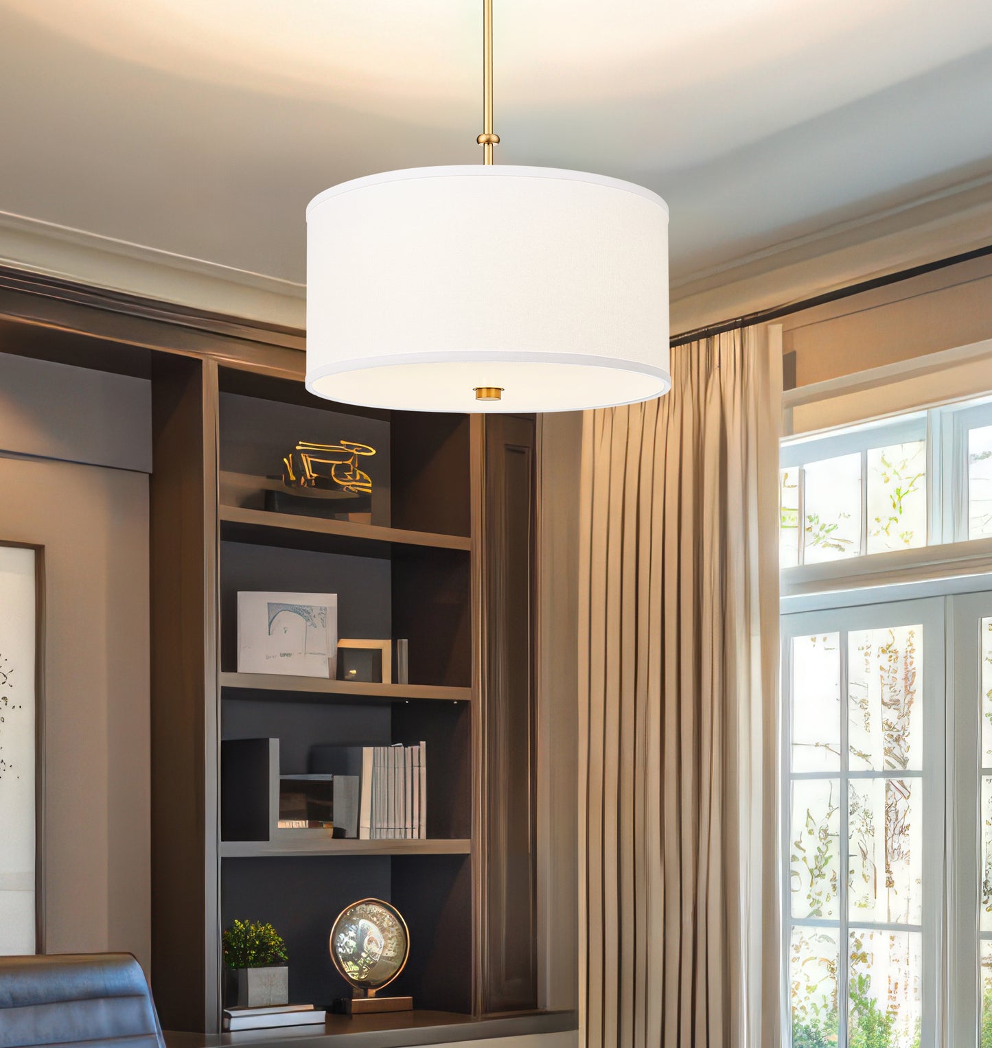 1962P18-MGLD-LED - Linden 1 Light 18" Pendant - Modern Gold