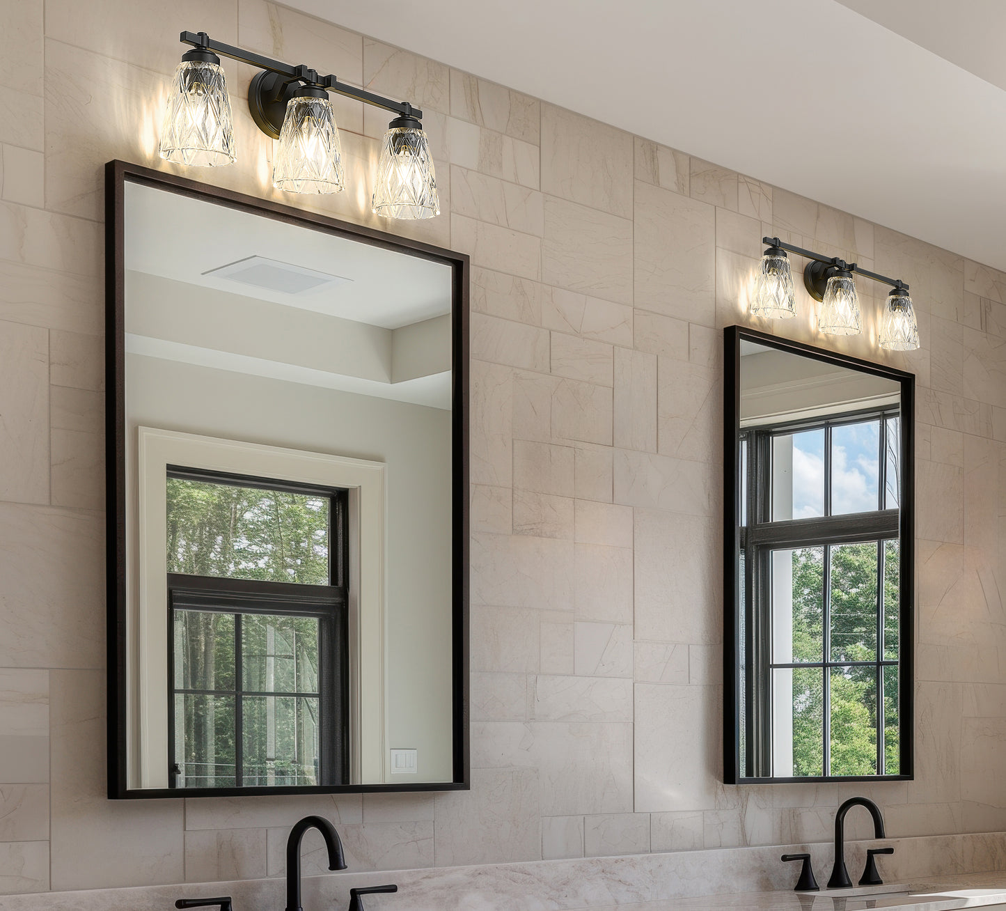 1960-3V-MB - Andree 3 Light 24" Vanity - Matte Black
