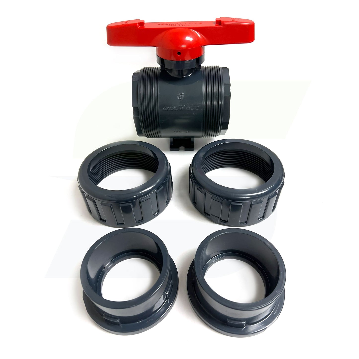 1602030 - 3" True Union In-line Ball Valve - PVC, Socket, EPDM Seal