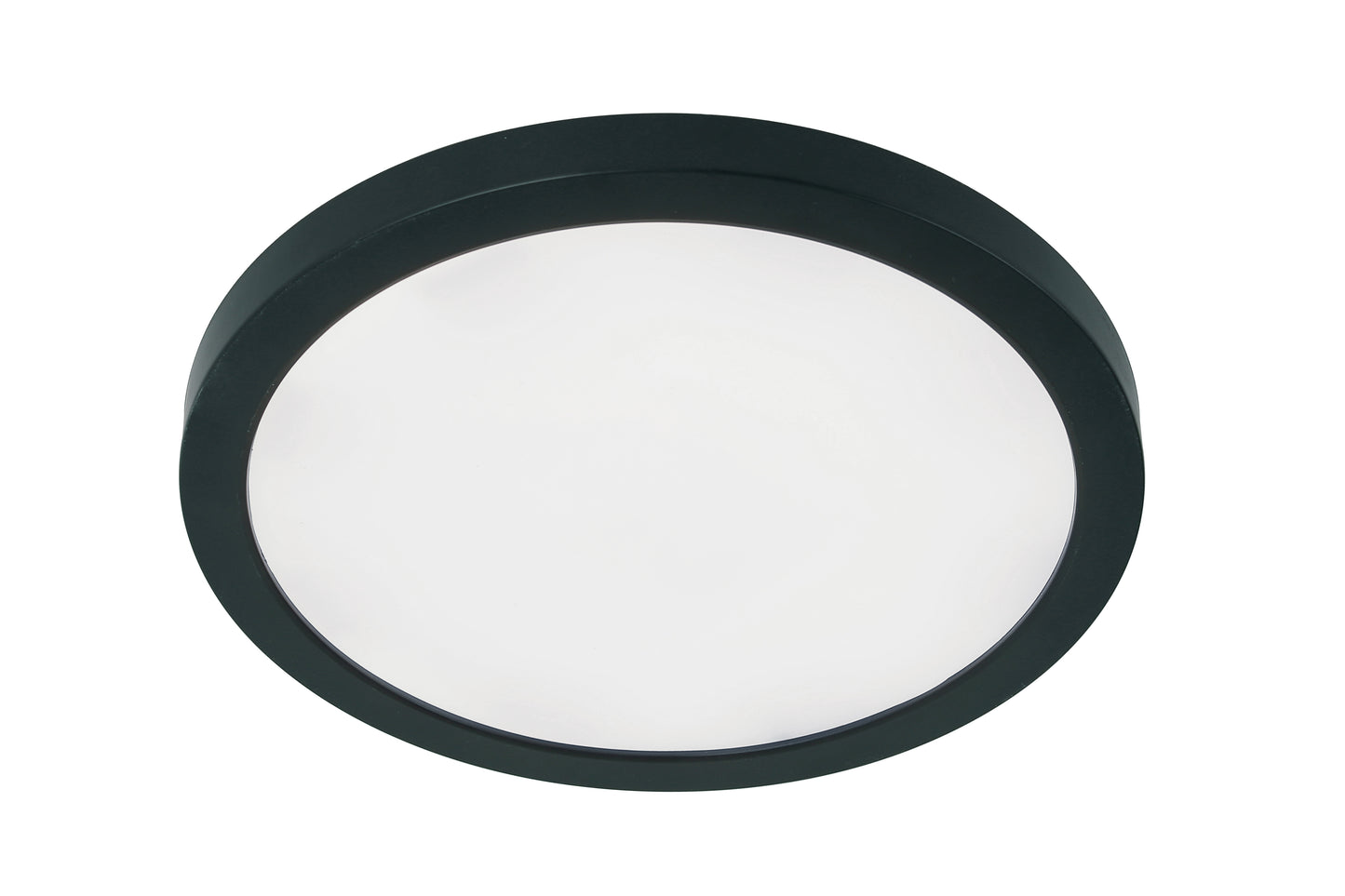 X9409-FB-LED-5CCT - Slim Line II 1 Light 9" Wide Flush Mount - Flat Black